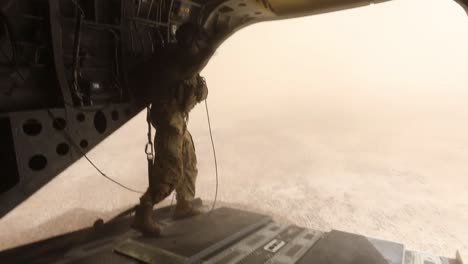 Australian-Army-Infantry-Run-From-A-Us-Army-Aircraft-During-A-Joint-Military-Training-Exercise-In-The-Iraqi-Desert