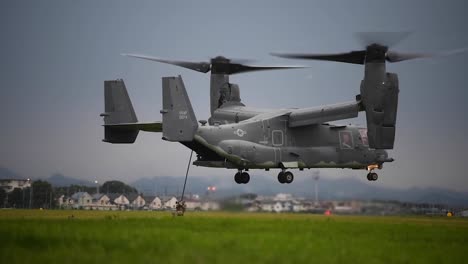 Special-Operations-Soldiers-Practice-Rope-Work-From-A-V-22-Osprey-During-Exercise-Gryphon-Jet,-Yokota-Air-Base