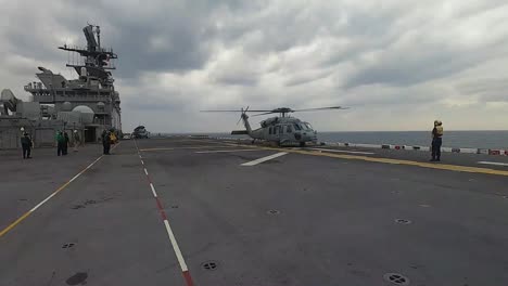 Sailors-On-The-Forward-Deployed-Amphibious-Assault-Ship-Uss-America-Conduct-Flight-Operations-In-The-Philippine-Sea