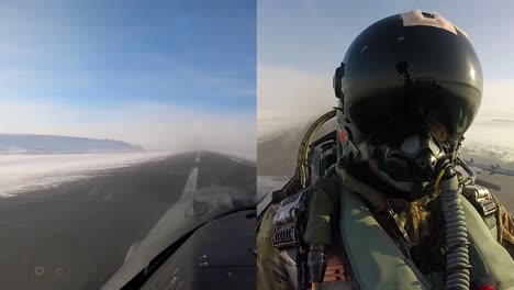 Pantalla-Dividida,-Metraje-De-La-Cabina,-Halcones-De-Combate-F-16-De-La-Guardia-Nacional-Aérea-De-Colorado,-Dardo-De-Amalgama-De-Ejercicio