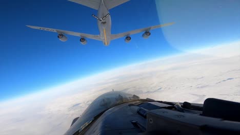 Mid-Air-Refueling,-Colorado-Air-National-Guard-F-16-Fighting-Falcons,-Newfoundland,-Nato’S-Exercise-Amalgam-Dart