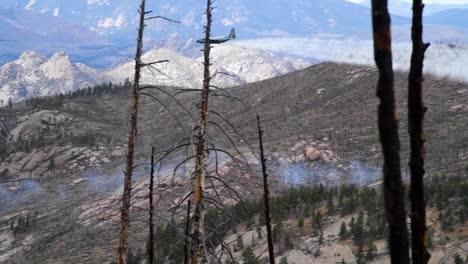 US-Air-Force-Reserve-Und-Air-National-Guard-Lassen-Wasser-Auf-Die-Brandnarbe-Von-Hayman-Fallen,-Brandbekämpfungstraining-In-Der-Wildnis