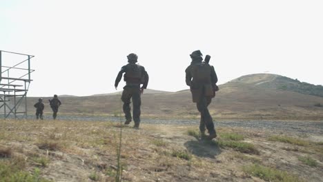 Us-Marine-Infantry-Soldiers-Conduct-A-Live-Fire-Military-Training-Exercise-Insuring-Operational-Readiness,-Camp-Pendleton