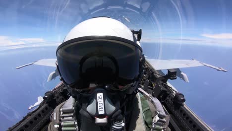 Cockpit-Footage,-Us-Marine-Pilot-Working-With-Soldiers-Conducting-Tactical-Air-Control-And-Close-Air-Support-Training-Operations,-Mariana-Islands