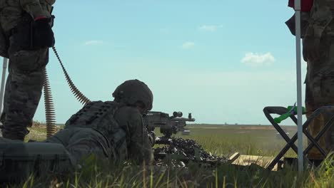 Guardia-Nacional-Aérea-De-Georgia,-116-Escuadrón-De-Las-Fuerzas-De-Seguridad-Ametralladora-Entrenamiento-Con-Armas-De-Fuego-Real,-Elgin-Afb,-Florida