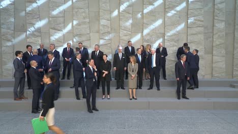 Nato-Heads-Of-States-Gather-For-Their-Official-Group-Portrait-At-The-Extraordinary-Nato-Summit-In-Brussels,-Belgium