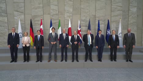 G7-staats--Und-Regierungschefs-Versammeln-Sich-Für-Ihr-Offizielles-Portrait-Beim-G7-treffen-In-Brüssel