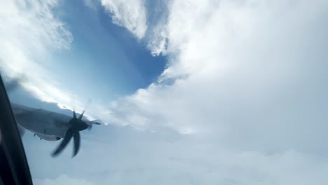 Wc-130J-Super-Hercules-From-The-53Rd-Weather-Reconnaissance-Squadron-Flies-Into-The-Eye-Of-Hurricane-Fiona