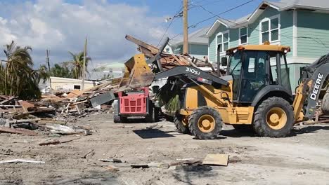 Air-National-Guard-202Nd-Red-Horse-Squadron-Equipment-Clears-Hurricane-Ian-Storm-Damage,-Ft-Myers-Beach,-Florida