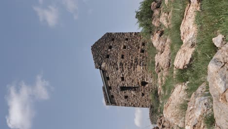 Vertical-format:-Traditional-military-stone-blockhouse-in-South-Africa