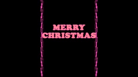 Retro-Red-Wide-Vertical-Checkered-Tunnel-Loop-with-3D-Merry-Christmas-Words