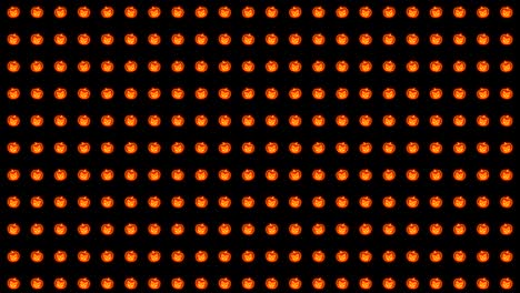 Vertical-Scrolling-Neon-Halloween-Pumpkin-in-Glowing-Orange-Tiled-Looping-Motion-Graphics