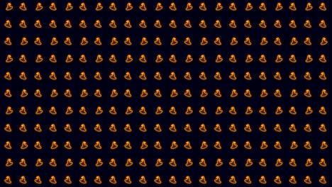 Vertical-Scrolling-Halloween-Witch-Hat-in-Glowing-Orange-Tiled-Looping-Motion-Graphics