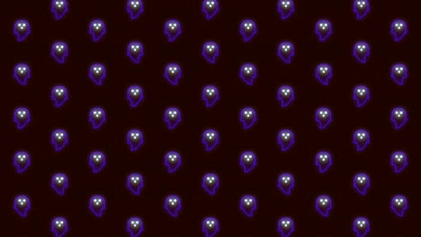 Vertical-Scrolling-Neon-Halloween-Ghost-in-Glowing-Purple-Tiled-Looping-Motion-Graphics