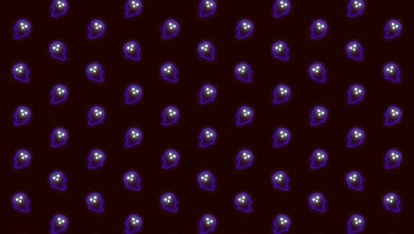 Vertical-Scrolling-Neon-Halloween-Ghost-in-Glowing-Purple-Tiled-Looping-Motion-Graphics