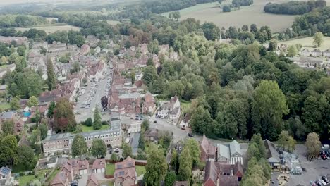 DJI-Flight-over-Wood-End,-United-Kingdom