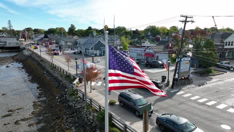 Aerial-establishing-shot-of-Kennebunk-Maine