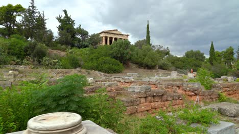 Tempel-Des-Hephaistos-Auf-Dem-Hügel-In-Athen