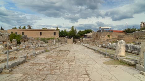 Camino-Lechaion-En-La-Ciudad-De-La-Antigua-Corinto