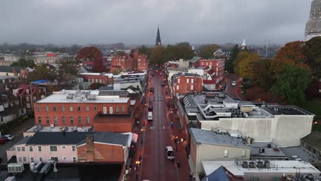 Aufsteigende-Luft-Zeigt-Das-Historische-Annapolis,-Maryland