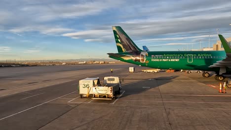 Frontier-Airlines'-first-Airbus-A321NEO-aircraft,-N603FR,-pushed-back-from-gate-at-Denver-International-Airport