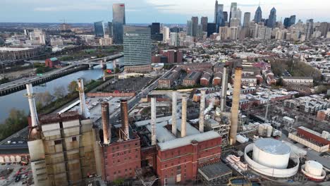 Philadelphia-Skyline-Mit-Kraftwerk-Stromerzeugungsstation