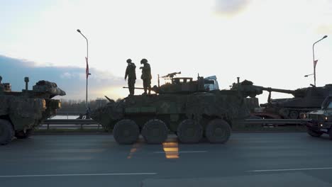 November-18,-2022-Riga,-Latvia:-NATO-Tanks-and-Soldiers-at-Military-Parade-in-Riga,-Latvia