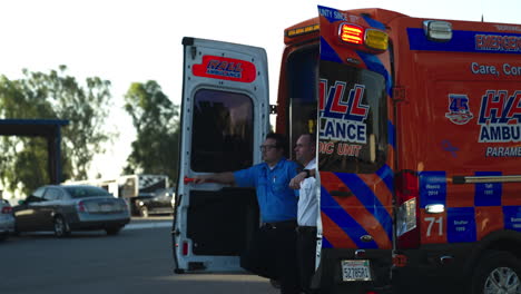 Paramedics-arrive-at-the-car-explosion-accident-scene