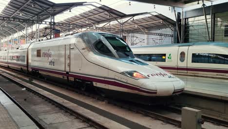 Hightspeed-Train-Railway-Station-in-Malaga,-Spain