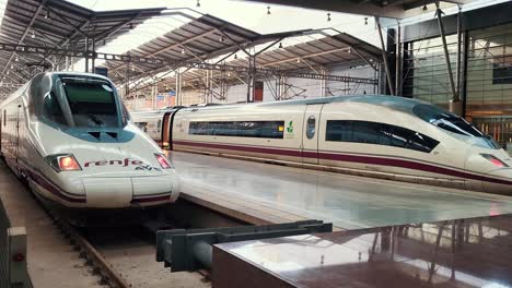 Hightspeed-Train-Railway-Station-in-Malaga,-Spain