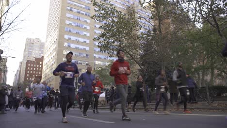 Runners-Compete-At-The-Marathon-Event-In-Philadelphia,-Pennsylvania,-USA