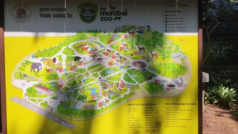 A-Closeup-Video-Shot-Of-A-Map-Of-the-Victorian-Gardens-Rani-Baug-Zoo-At-Byculla-Mumbai-Zoo