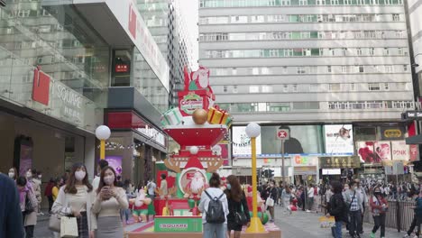 Weihnachtsschmuck-Im-Isquare-Einkaufszentrum-In-Hongkong-Tsim-Sha-Tsui