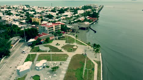 beautiful-aerial-view-with-drone-of-the-port-of-Boca-del-Rio,-Veracruz