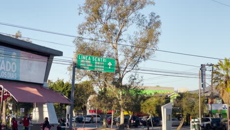 Entrance-of-Sentri-Lane-in-Otay,-Tijuana-Mexico