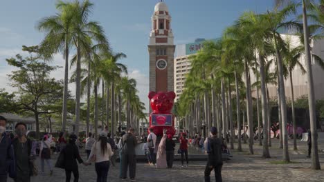 Clock-Tower-in-Tsim-Sha-Tsui,-Kowloon,-Hong-Kong