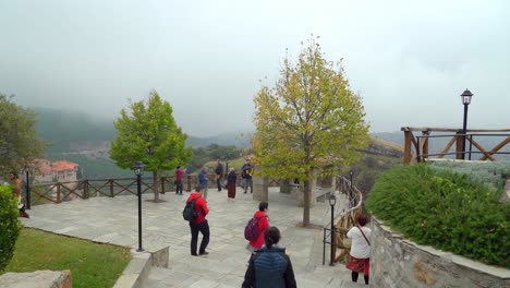 View-Point-of-Holy-Monastery-of-Great-Meteoron-in-Meteora-rock-formation-in-Greece