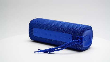 Blue-Wireless-Speaker-Isolated-On-White-Background