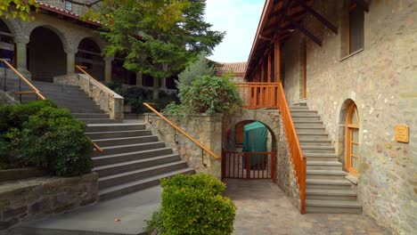 Tidy-and-Beautiful-Interior-of-St-Stephen's-Holy-Monastery-in-Meteora-rock-formation-in-Greece