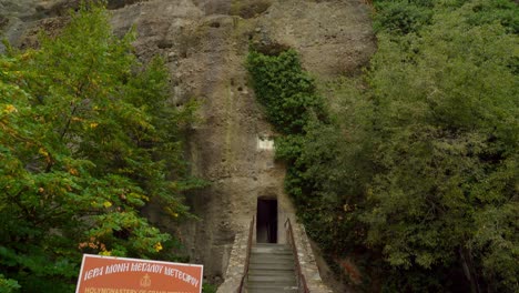 Entrance-In-Holy-Monastery-of-Great-Meteoron-in-Meteora-rock-formation-in-Greece