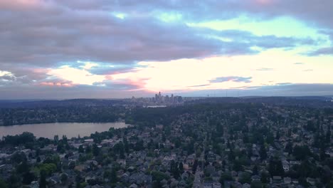 Panorámica-Sobre-Seattle-Al-Atardecer