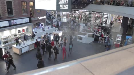 A-timelapse-of-many-people-walking-through-Melbourne-Central-Station