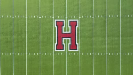 Disparo-De-Arriba-Hacia-Abajo-Del-Estadio-De-Fútbol-De-La-Universidad-De-Harvard