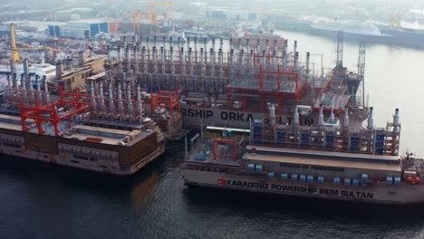 Aerial-view-of-Floating-power-plants-installed-in-the-bay