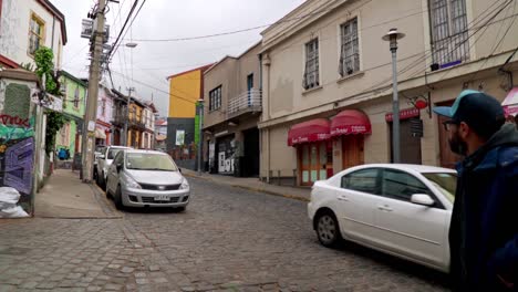 Vista-Estática-De-Las-Calles-De-Cerro-Concepción,-Chile