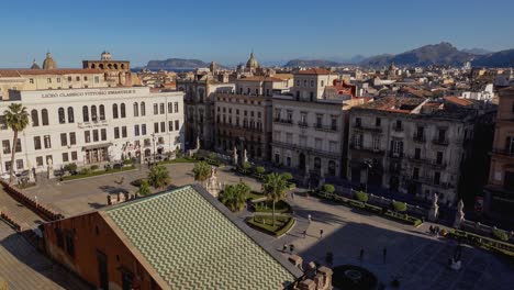 Universidad-Liceo-Classico-Vittorio-Emanuele-Ii-Vista-Desde-El-Techo-De-La-Catedral-De-Palermo-Con-Paisaje-Urbano