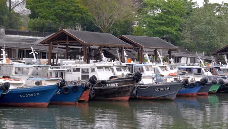 Panoramablick-Auf-Bumboats-Am-Changi-Steg-In-Singapur