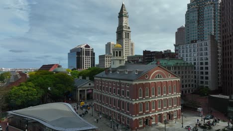 Horizonte-Del-Centro-De-Boston-Con-Faneuil-Hall-Y-Custom-House-Tower