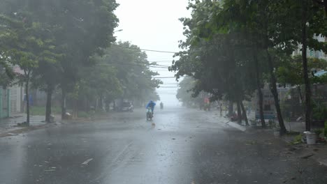 Tormenta-En-Da-Nang,-Vietnam,-Tifón-Noru-Entrante