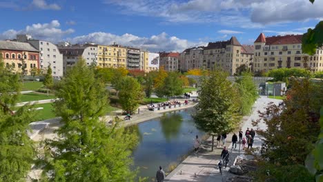 Budapest,-October-2022---Millenáris-Park-on-a-sunny-autumn-day